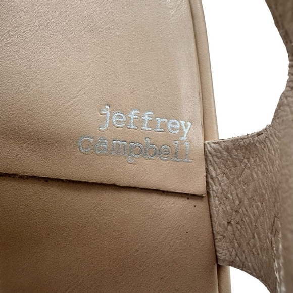 JEFFREY CAMPBELL Anthropologie Leather Poisson Fisherman Sandals Beige Size 9.5 - Picture 6 of 12